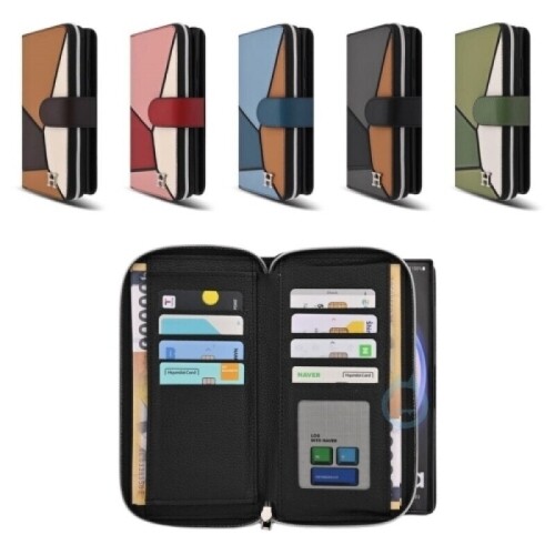 아이폰12프로맥스 콤비 천연가죽 지퍼월렛 다이어리 케이스, , 스몬맨, 11527